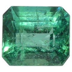 3.76ct Octagonal/Emerald Cut Green Emerald GIA Certified Zambia (F1)