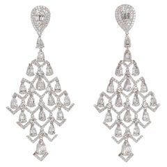 3.77 Carat Diamond Chandelier Earrings
