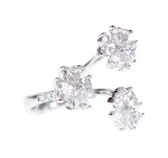 3.77 Carat White Heart Shape Diamond Love Ring