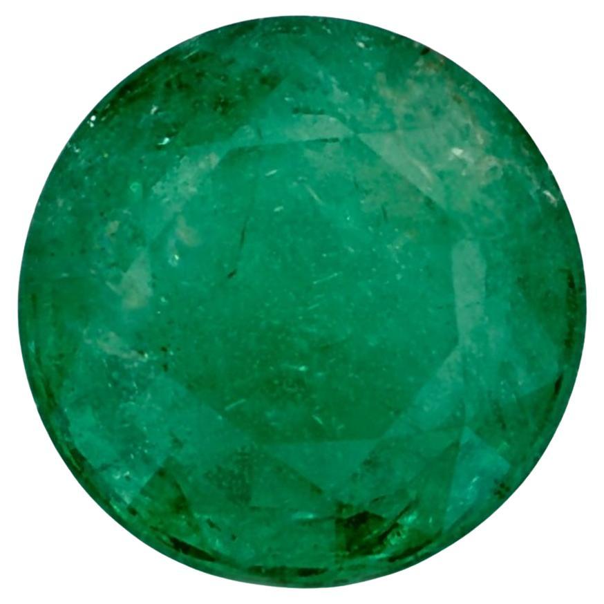 3.77 Ct Emerald Round Loose Gemstone For Sale