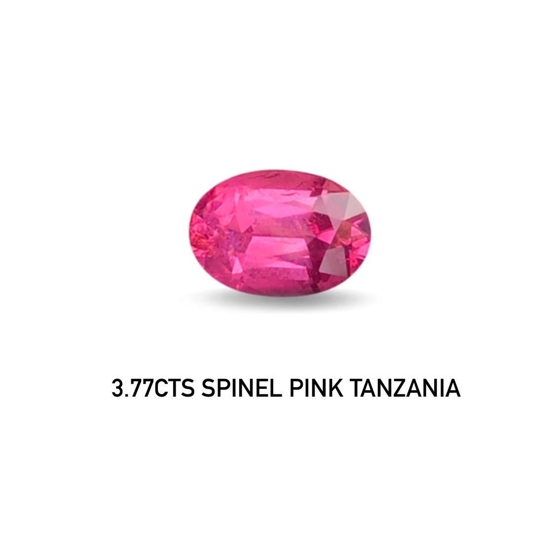 SPA14～
3.77 Ct Espinela Natural color rosa caliente ojo limpio calidad Tanzania Gema 

DESCRIPCIÓN DE LA GEMA
Especie:   Corumdum natural
Variedad:  Espinela natural 
Peso: 3,77ct
Tamaño: 10,9*7,5
Color:  Rosa vivo
Corta:  Excelente 
Claridad:  ojo