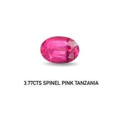 3.77 Ct Natural Spinel hot pink color eye clean quality Tanzania Gemstone