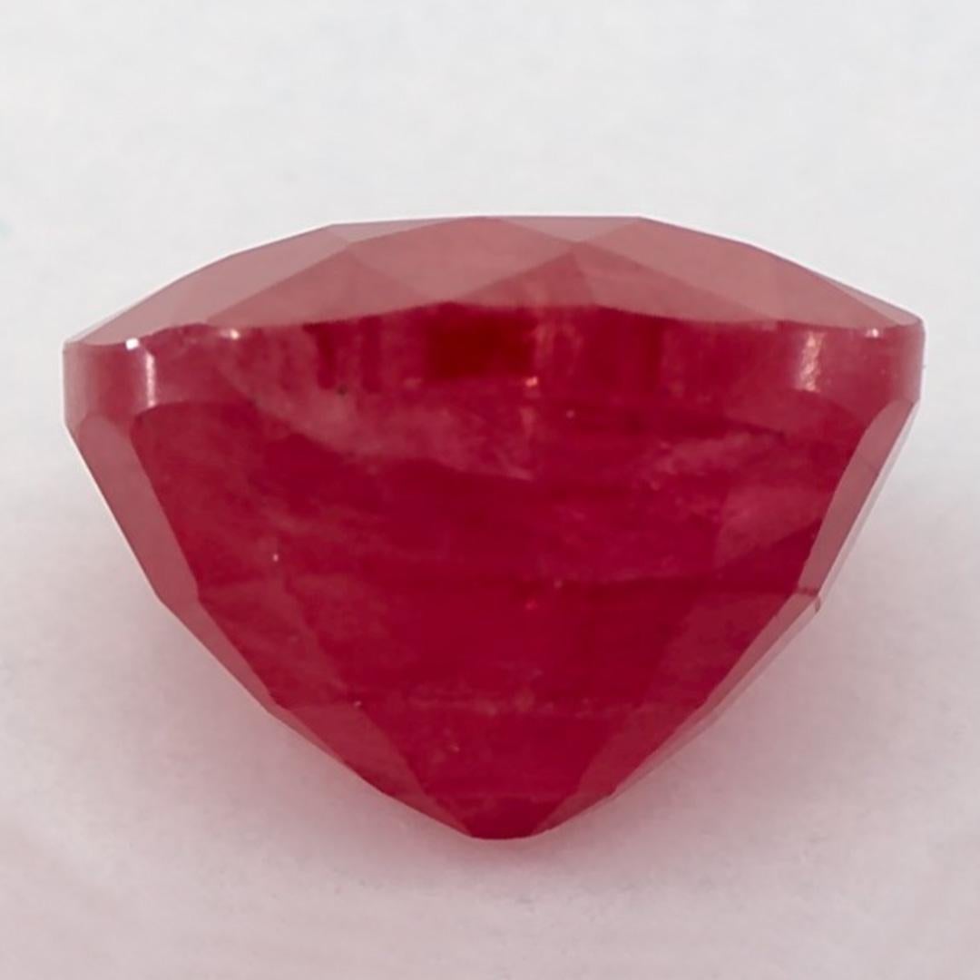 3.77 Ct Ruby Round Loose Gemstone In New Condition For Sale In Fort Lee, NJ