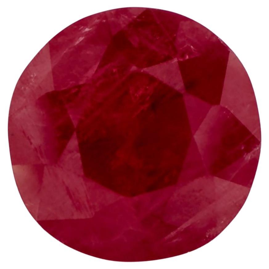 3.77 Ct Ruby Round Loose Gemstone For Sale