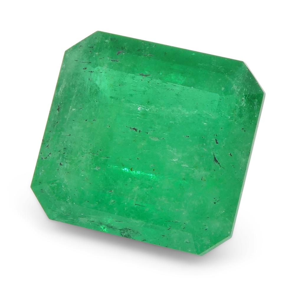 3.77ct Square Green Emerald from Colombia For Sale 8