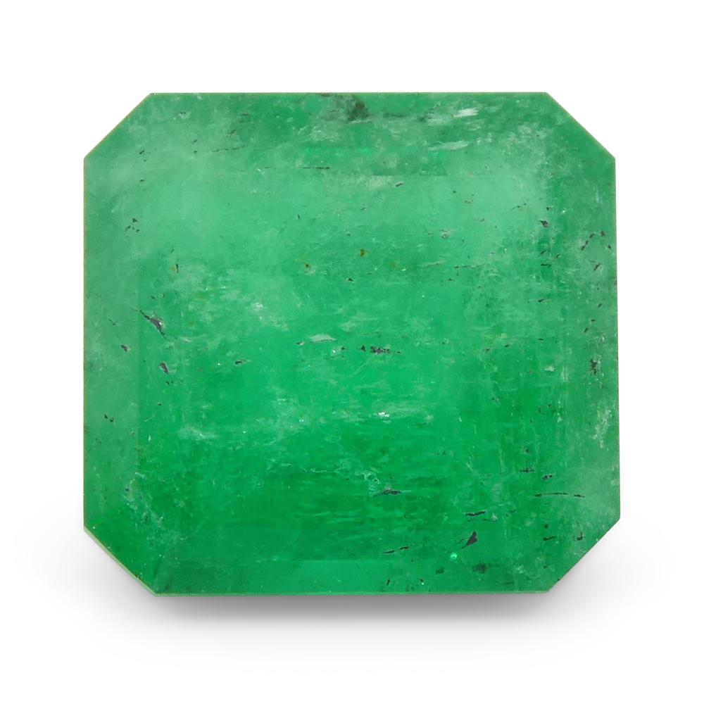 3.77ct Square Green Emerald from Colombia For Sale 10