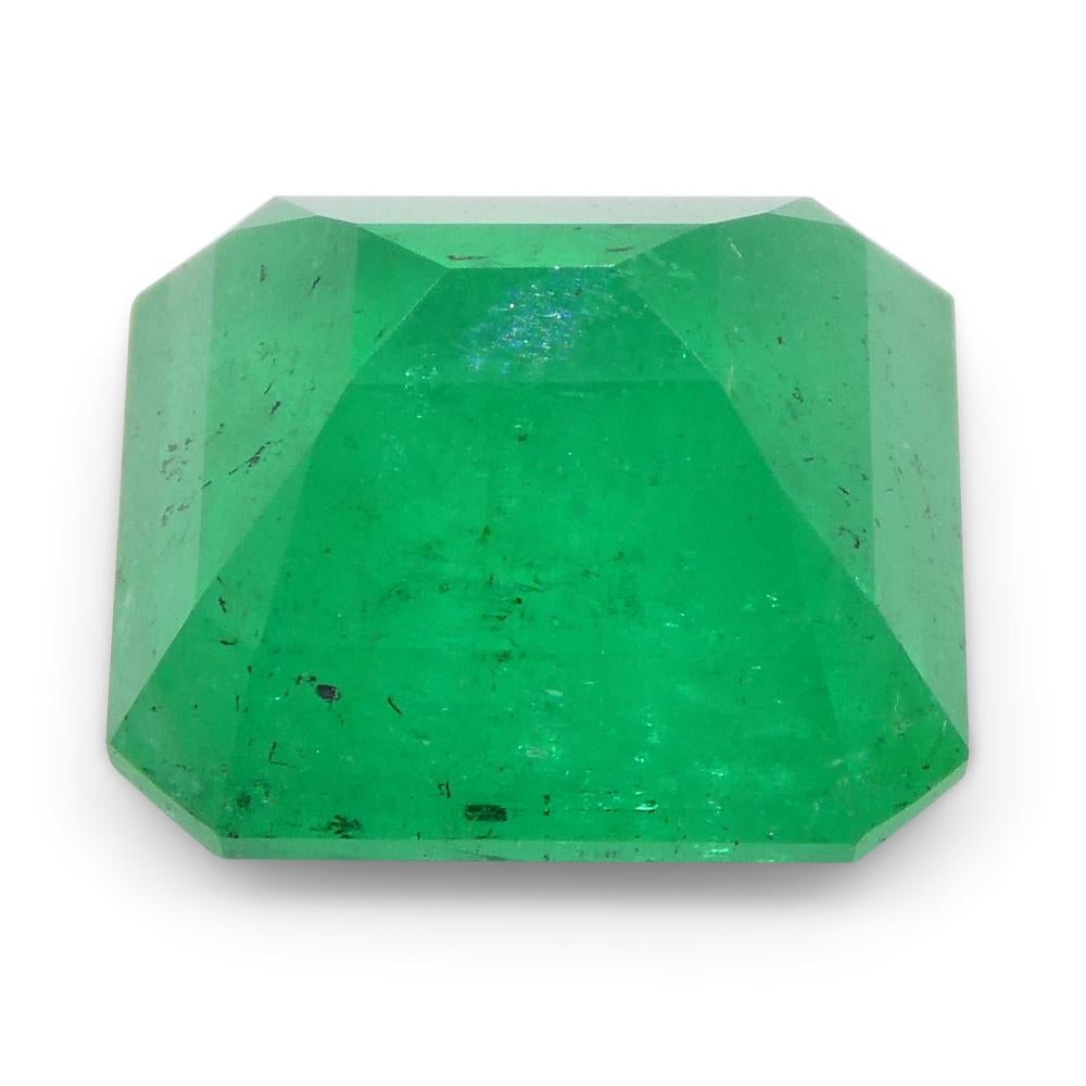 Esmeralda verde cuadrada de 3.77 ct de Colombia 12