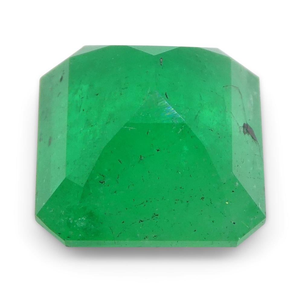 3.77ct Square Green Emerald from Colombia For Sale 2