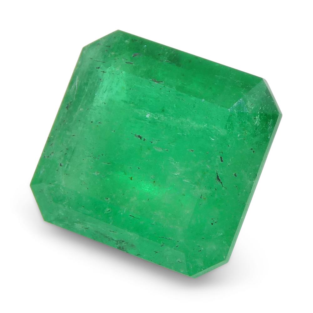 3.77ct Square Green Emerald from Colombia For Sale 5