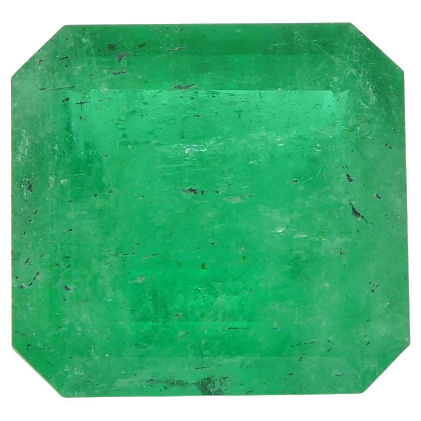 3.77ct Square Green Emerald from Colombia For Sale
