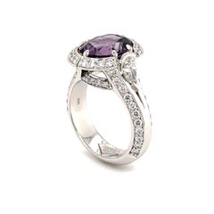 3.77ct Tanzanian Spinel & Pear Shape Diamond 'Sun Struck' Ring by Musson