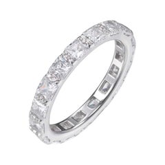 3,78 Karat Prinzessinnenschliff Cubic Zirkonia Lustre Designer Full Eternity Band Ring