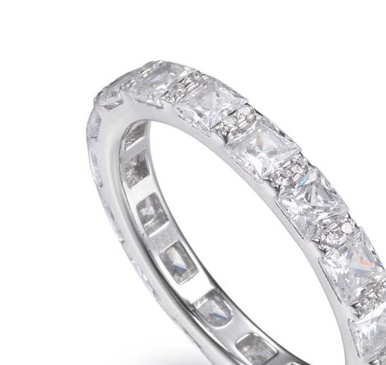 Sterling Silver Cubic Zirconia Princess Ring