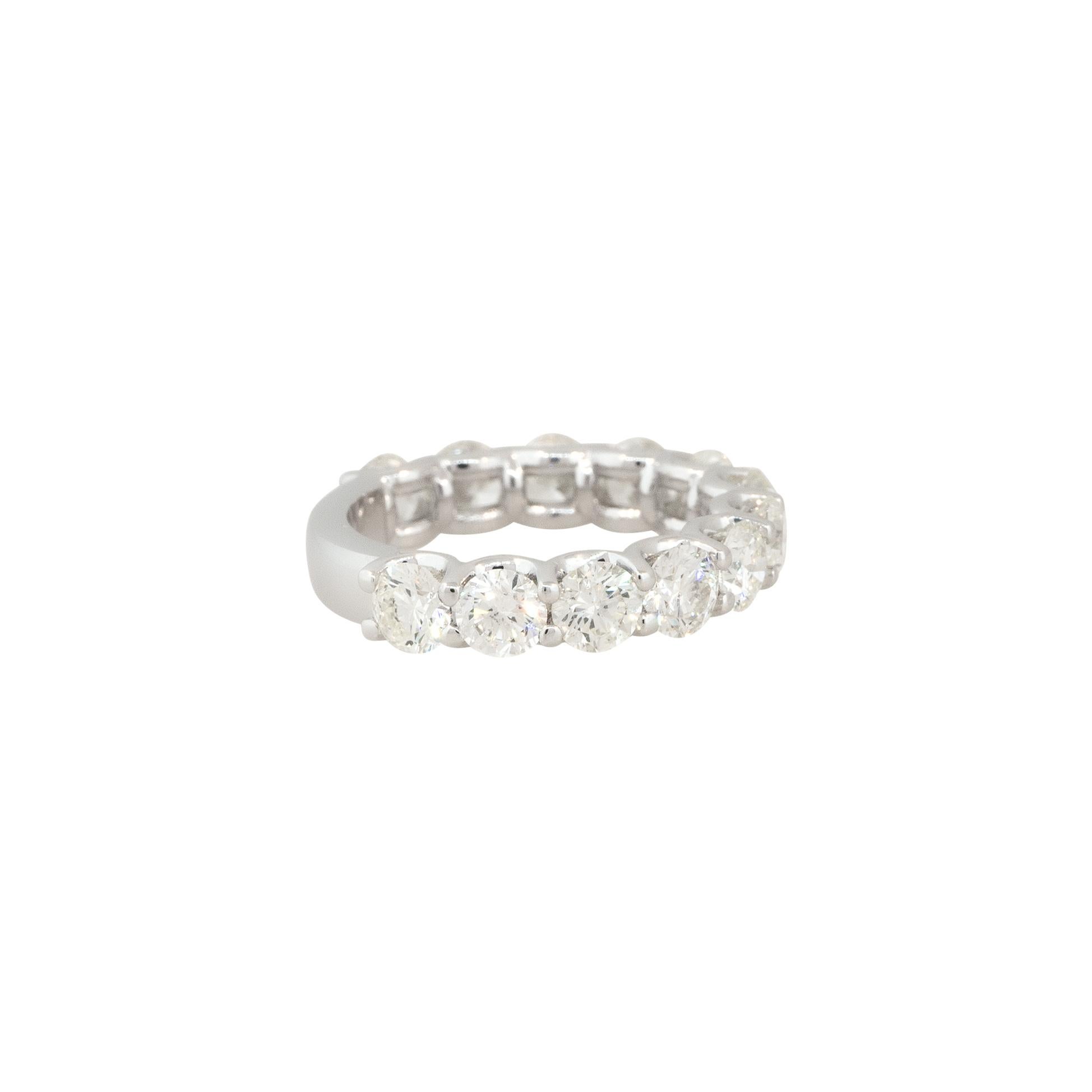 14k White Gold 3.78ctw Round Brilliant 12 Diamond 3/4 Wedding Band

Style: Women's Round Brilliant Diamond Band
Material: 14k White Gold
Diamond Details: Approximately 3.78ctw of Round Brilliant Cut Diamonds. Diamonds are prong set and they do not