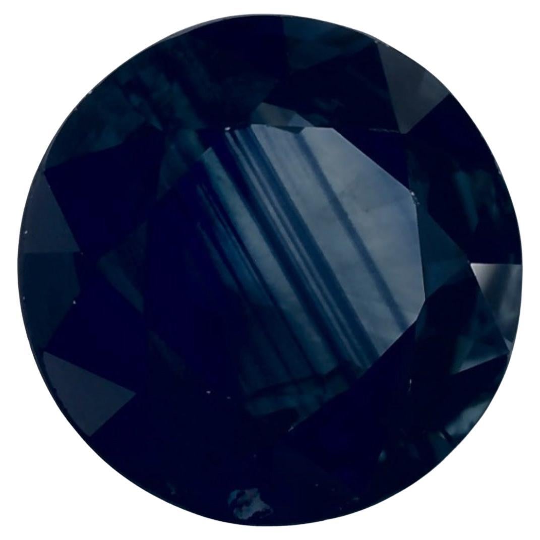 3.78 Ct Blue Sapphire Round Loose Gemstone
