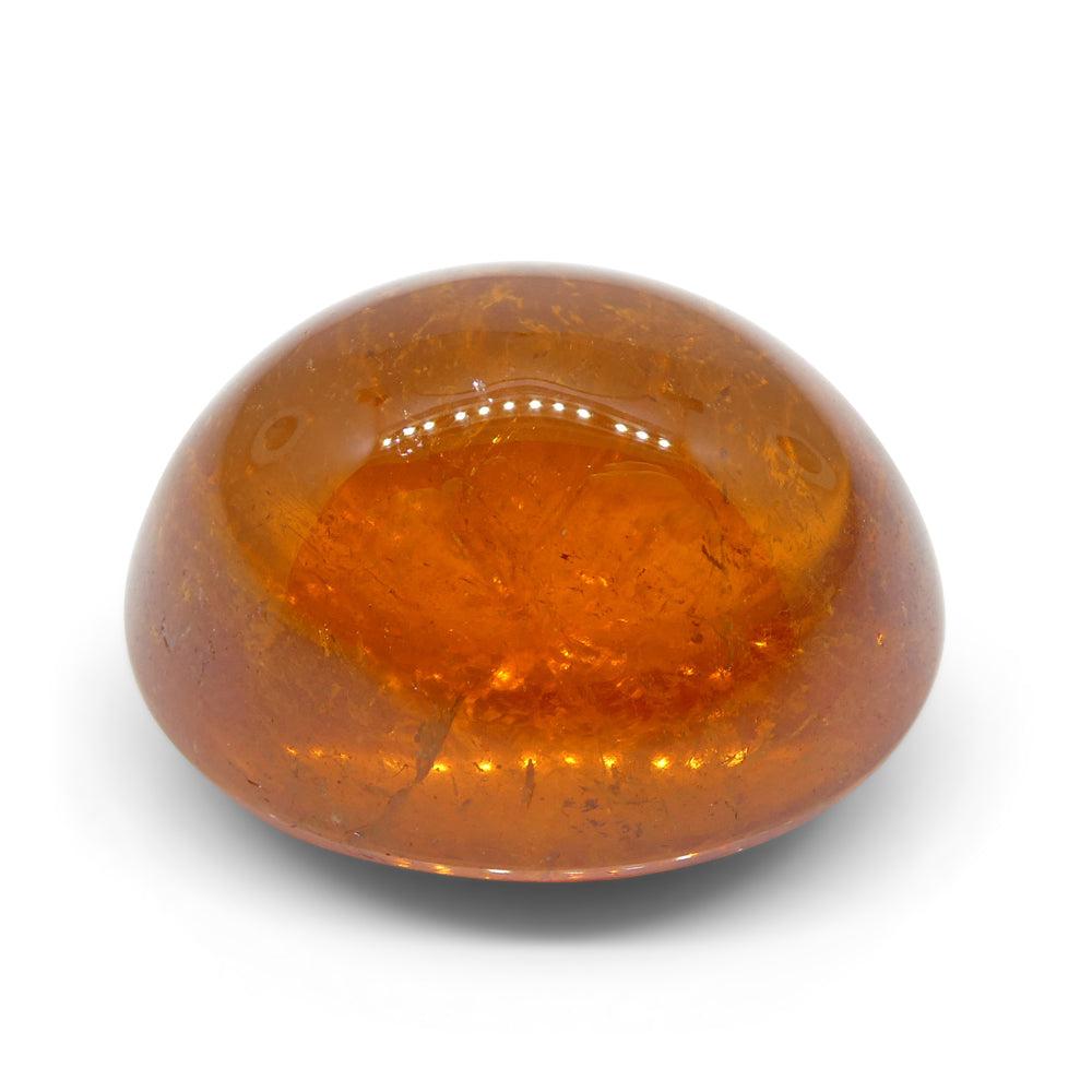 37.87ct Vivid Mandarin Orange Spessartine / Spessartite Garnet Oval Cabochon For Sale 8