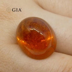 37.87ct Vivid Mandarin Orange Spessartine / Spessartite Garnet Oval Cabochon