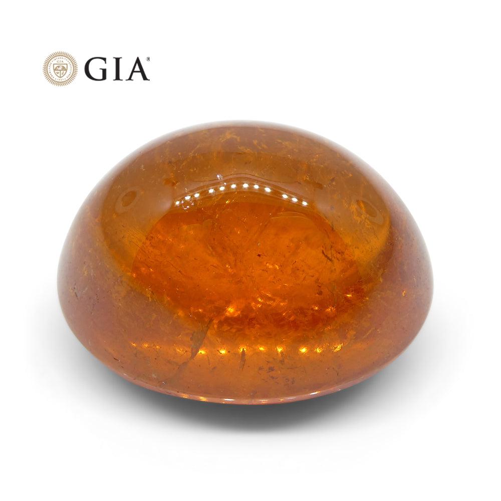 37.87ct Vivid Mandarin Orange Spessartine / Spessartite Garnet Oval Cabochon For Sale 3