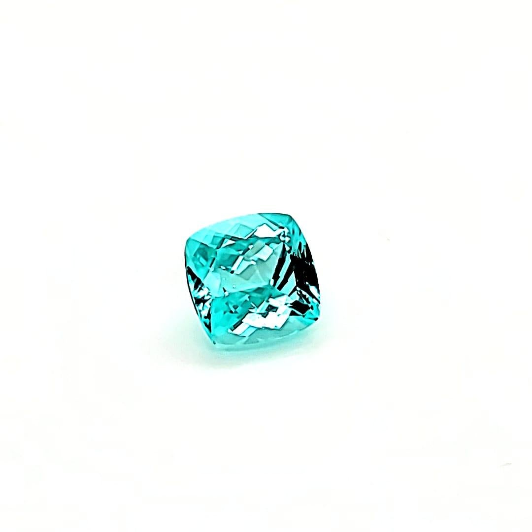 3.78ct Paraiba Tourmaline Cushion cut, eye clean mineral, electric neon blue.
Design with us a unique, custom piece of jewelry art to wear on your important moments, something that will pass on to generations.

