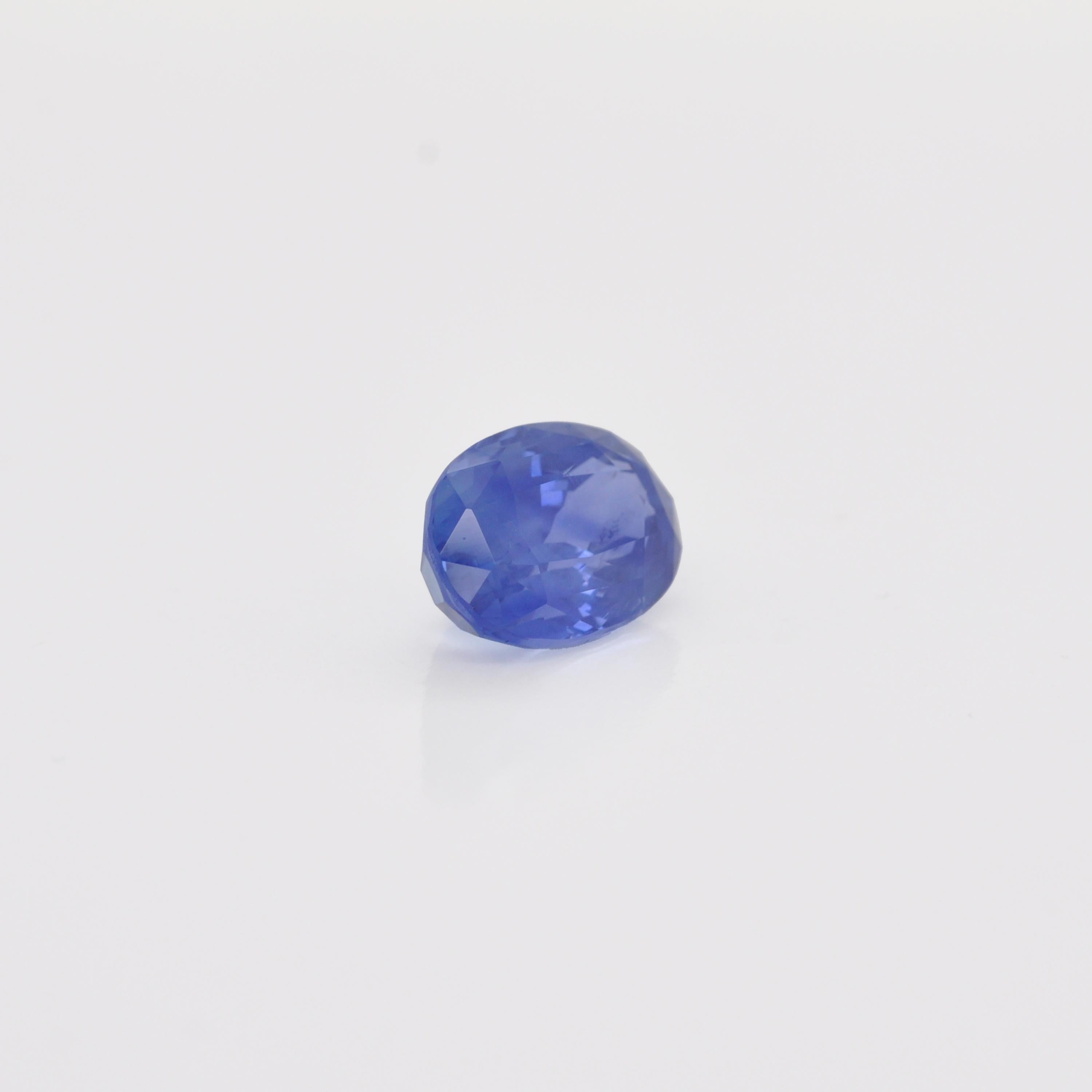 Oval Cut 3.79 Carat Oval Ceylon Sri Lanka Natural Blue Sapphire For Sale