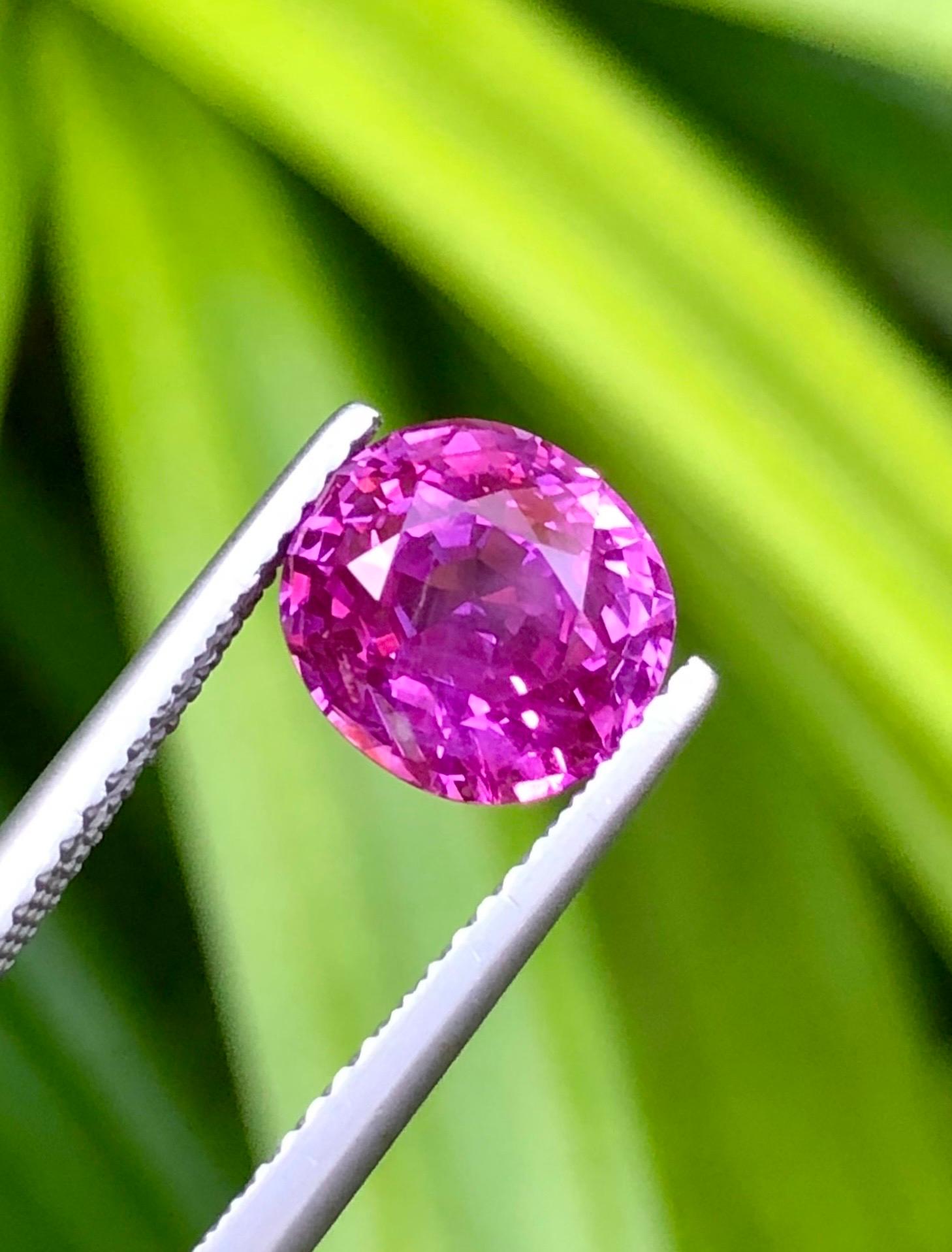 Certificato Guild Raro zaffiro naturale non riscaldato  burma purple 3,79Carati In condizioni Nuovo in vendita a bangkok, TH