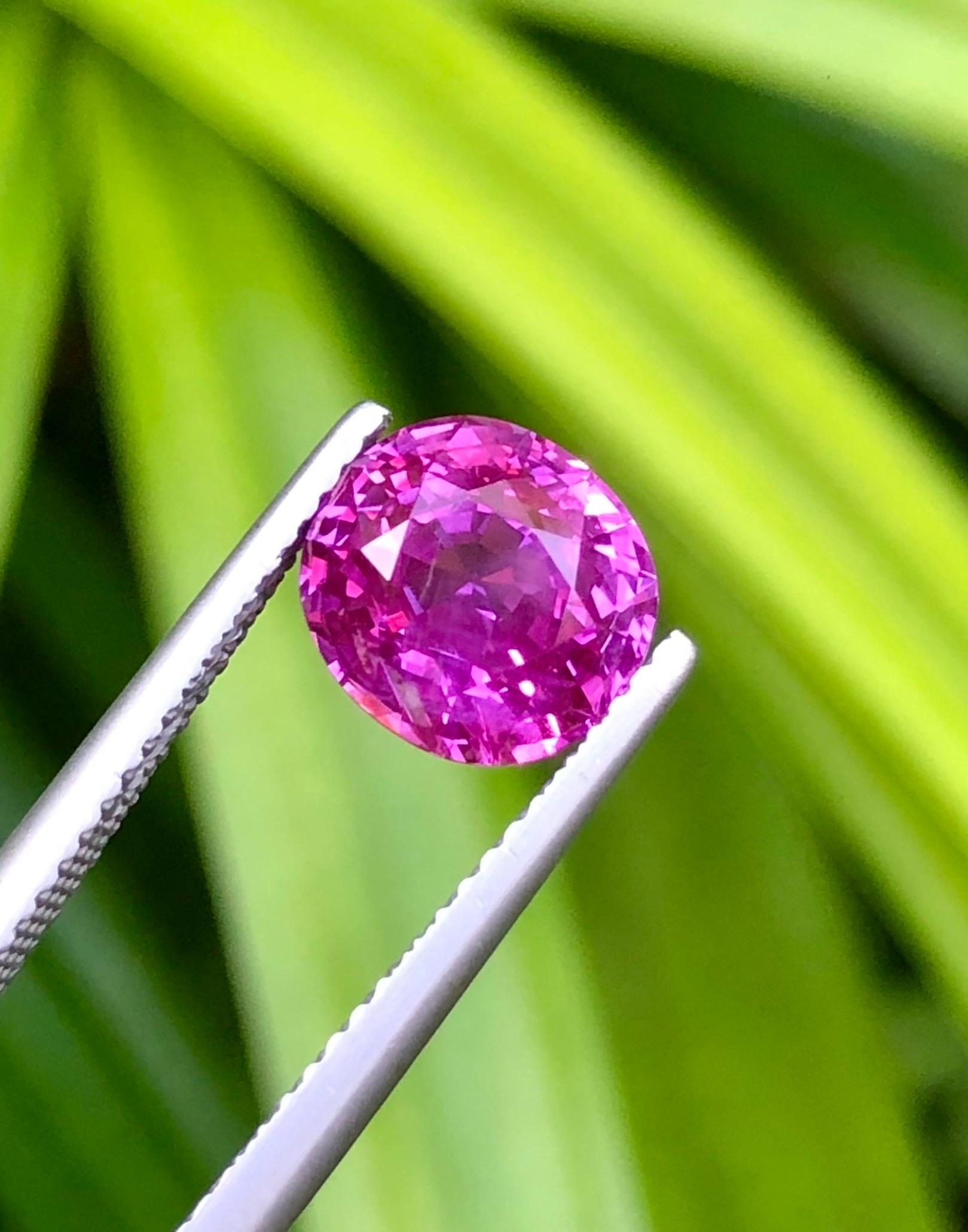 da uomo o donna Certificato Guild Raro zaffiro naturale non riscaldato  burma purple 3,79Carati in vendita