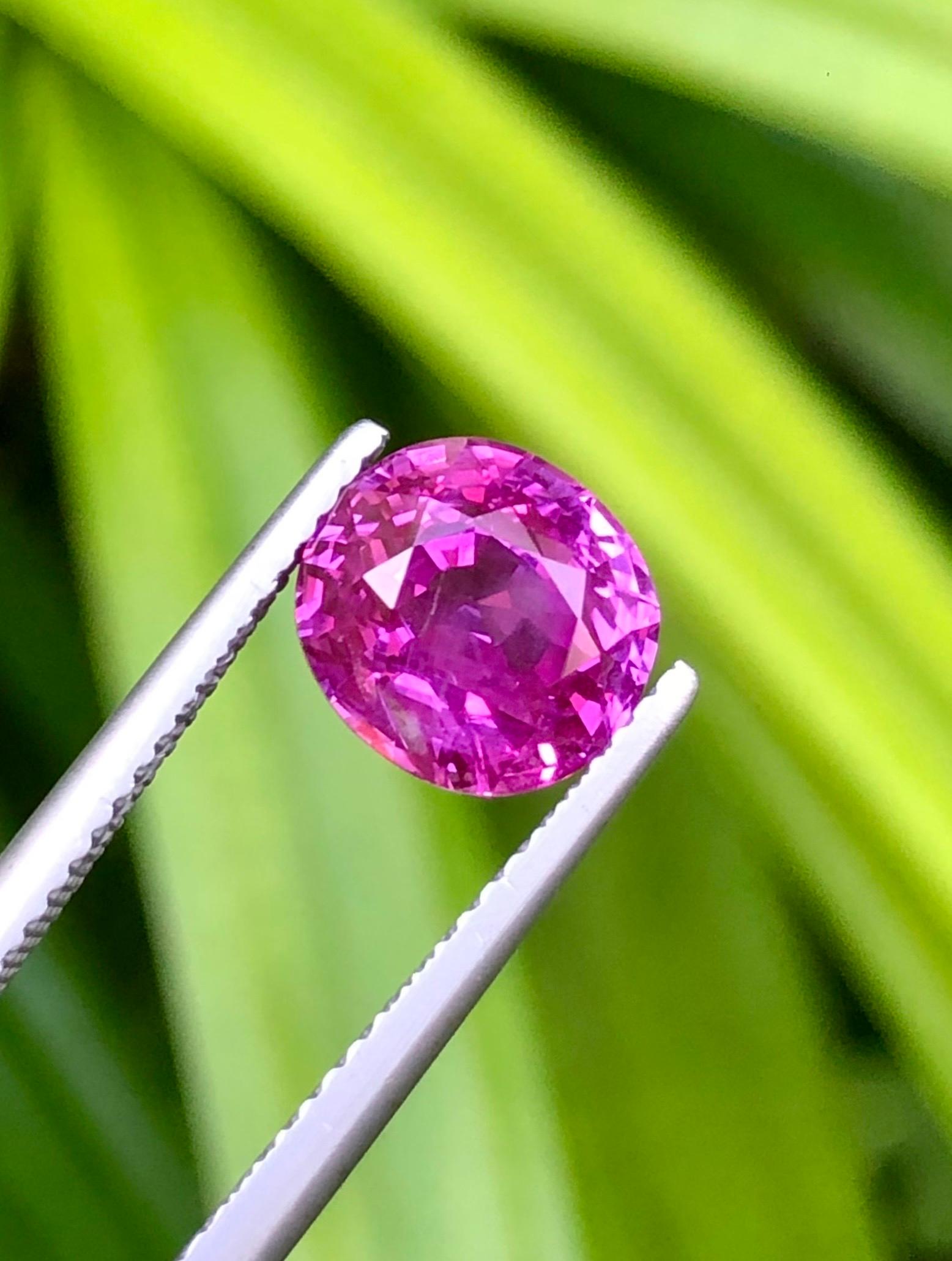 Certificato Guild Raro zaffiro naturale non riscaldato  burma purple 3,79Carati in vendita 2