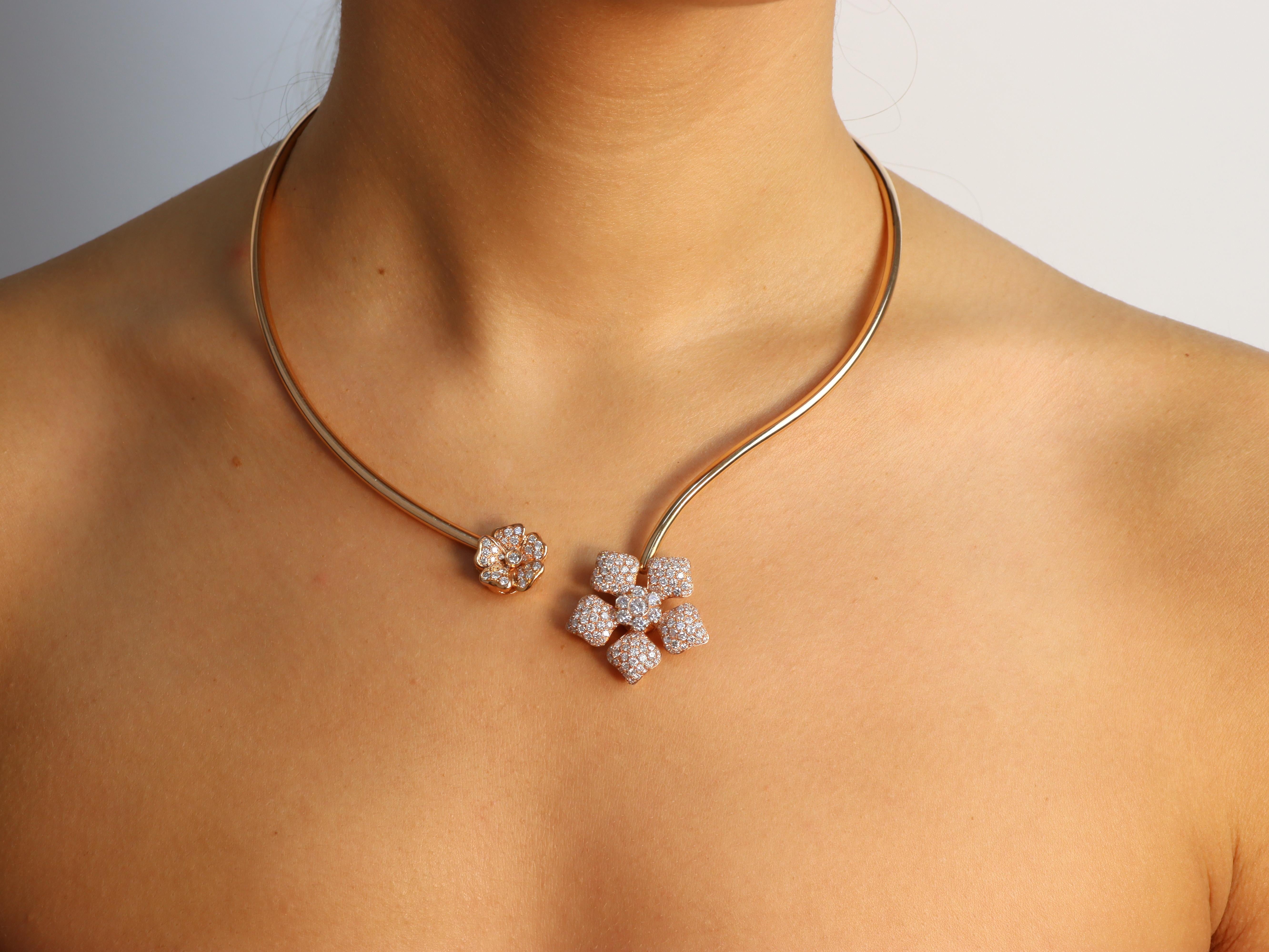 open flower necklace