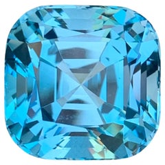37.90 Carat Natural Loose Sky Blue Topaz Square Shape Gemstone From Brazil