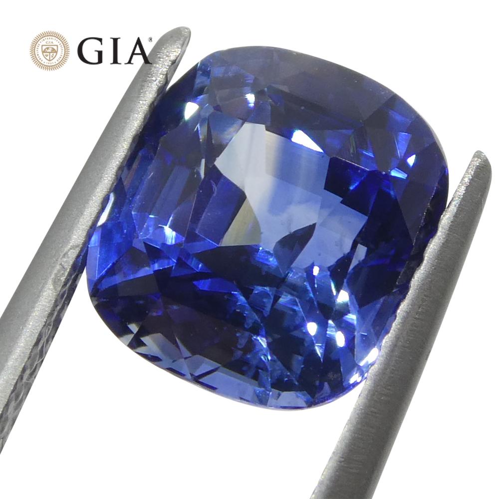 3.79ct Cushion Blue Sapphire GIA Certified Sri Lanka   For Sale 7