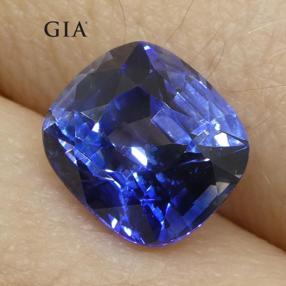 3.79ct Cushion Blue Sapphire GIA Certified Sri Lanka   For Sale 8