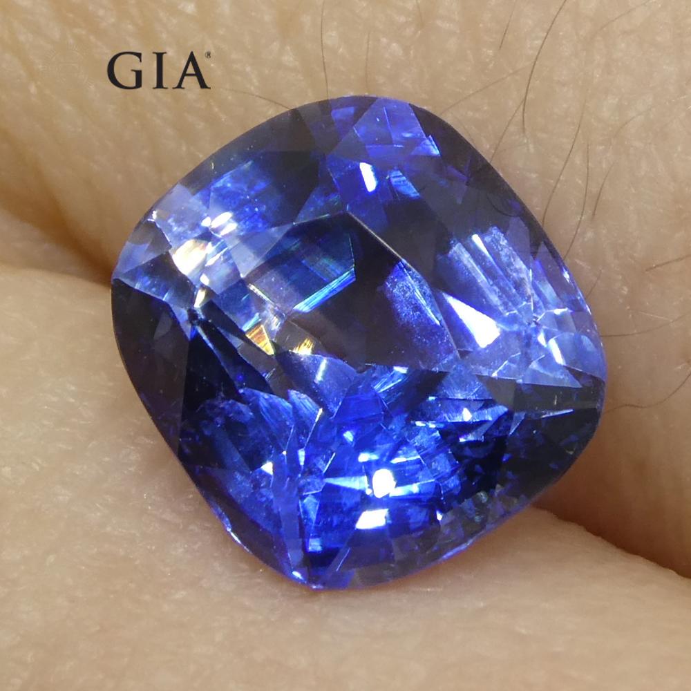 3.79ct Cushion Blue Sapphire GIA Certified Sri Lanka   For Sale 9