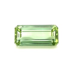 3.79 Carat Natural Light Mint Green Tourmaline Fancy Octagon Emerald Cut