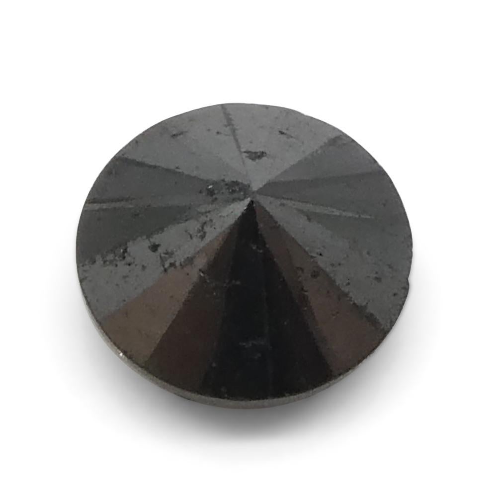 3.79ct Round Brilliant Cut Black Diamond  For Sale 5