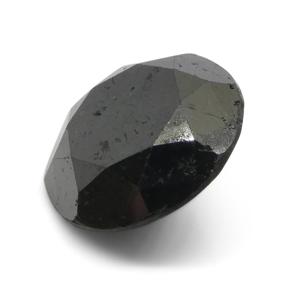 3.79ct Round Brilliant Cut Black Diamond  For Sale 3