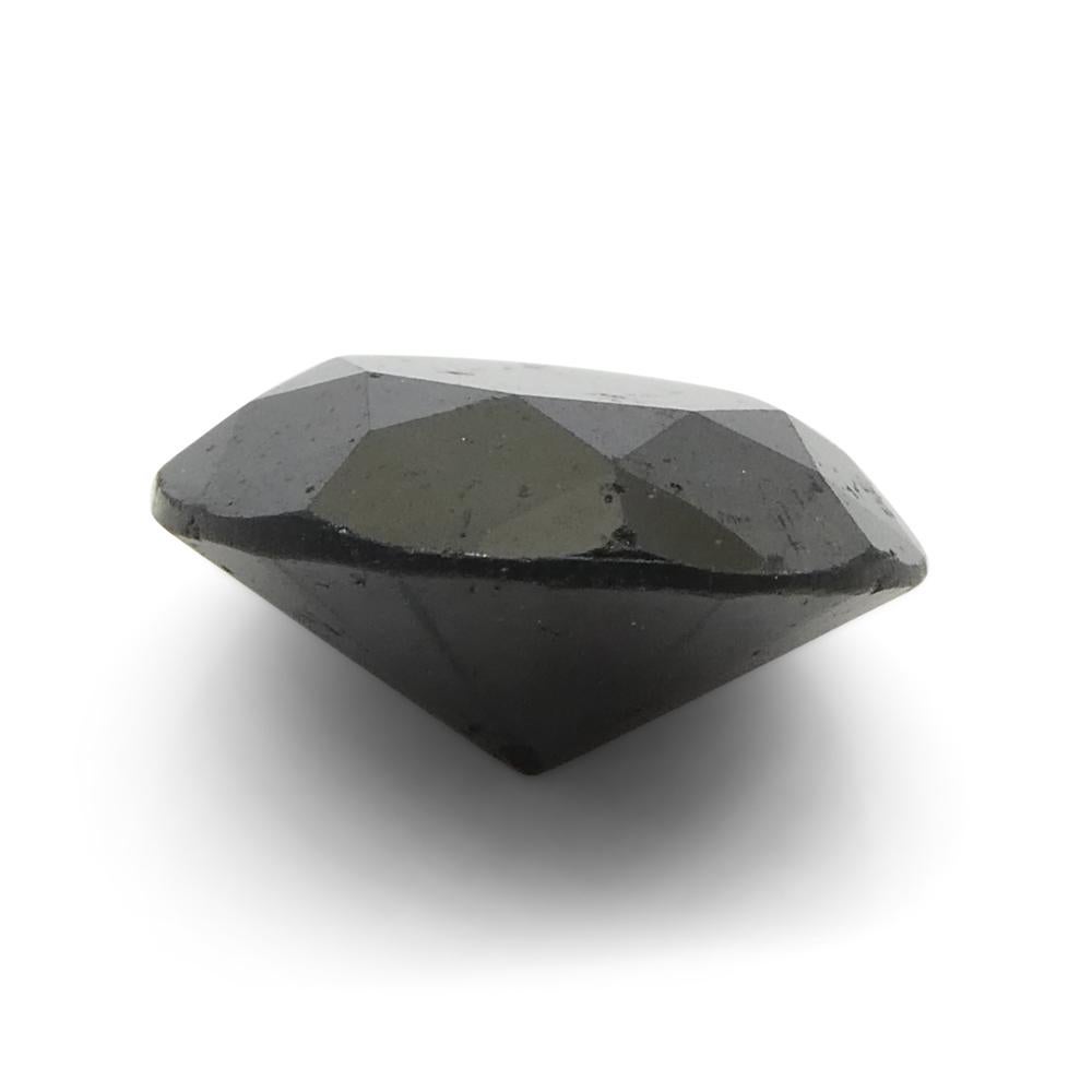 3.79ct Round Brilliant Cut Black Diamond  For Sale 4