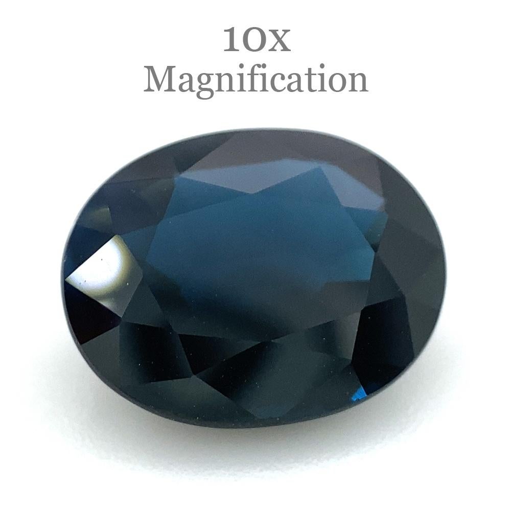 3.7ct Oval Dark Blue Sapphire from Australia For Sale 4
