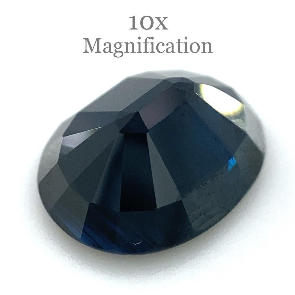 3.7ct Oval Dark Blue Sapphire from Australia In New Condition For Sale In Toronto, Ontario