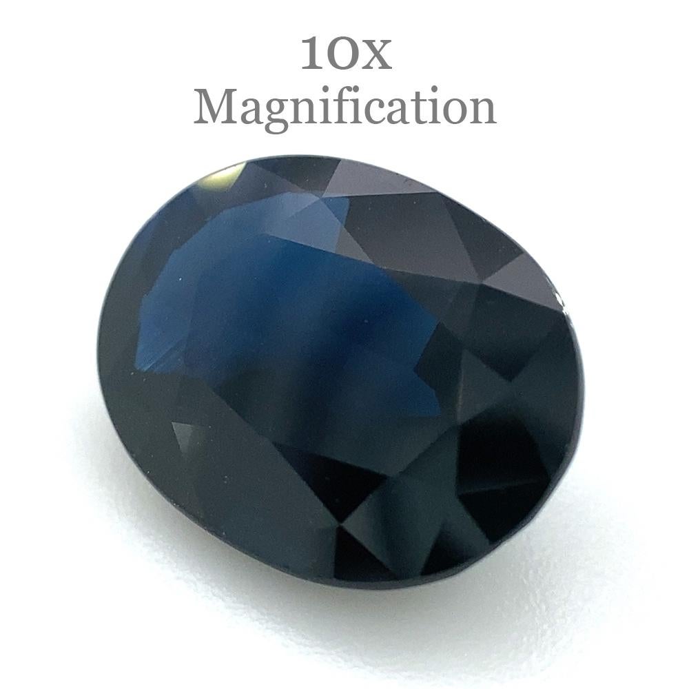 3.7ct Oval Dark Blue Sapphire from Australia For Sale 1