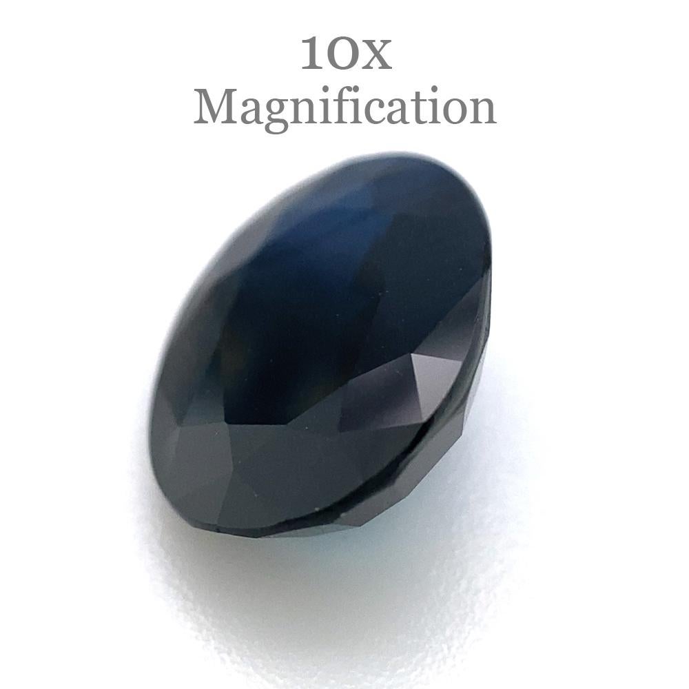 3.7ct Oval Dark Blue Sapphire from Australia For Sale 3