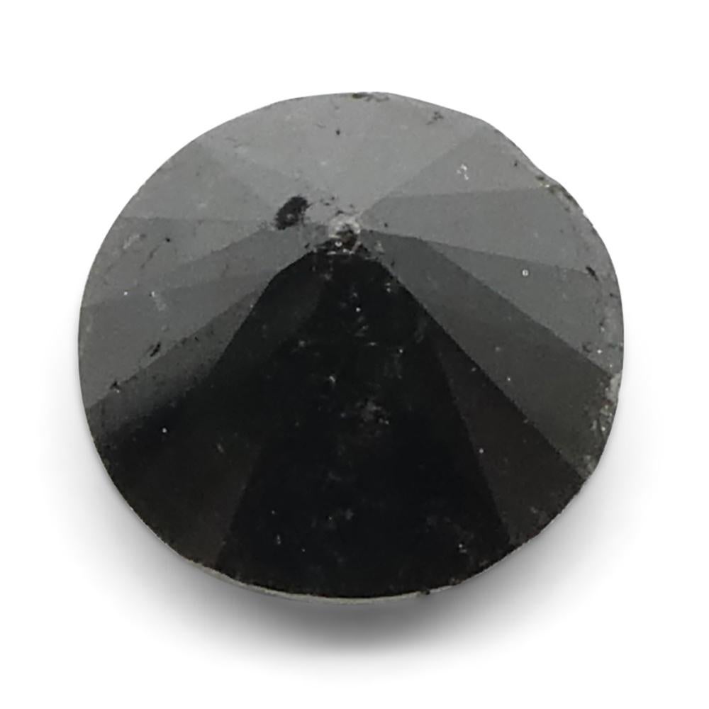 3.7ct Round Brilliant Cut Black Diamond  For Sale 4