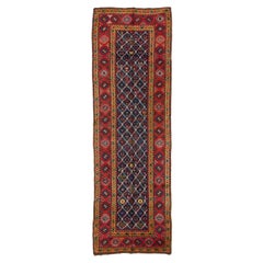Antique Caucasian Talish Runner Rug, Late 19th Century, 100% Wool