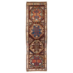 3.7x11.7 Ft Antique Anatolian Konya Karapinar Runner Rug (tapis de course) noué à la main