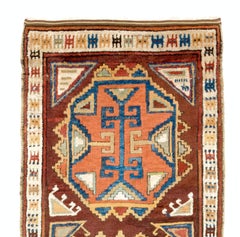 3.7x11.7 Ft Antique Runner Rug from Konya / Turkey