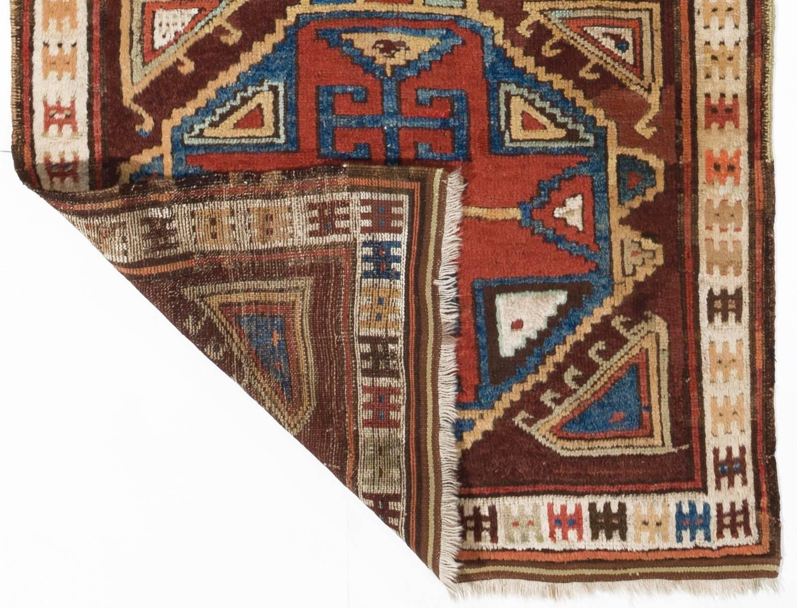 Alfombra antigua de Konya / Turquía de 3,7x11,7 pies Tribal en venta