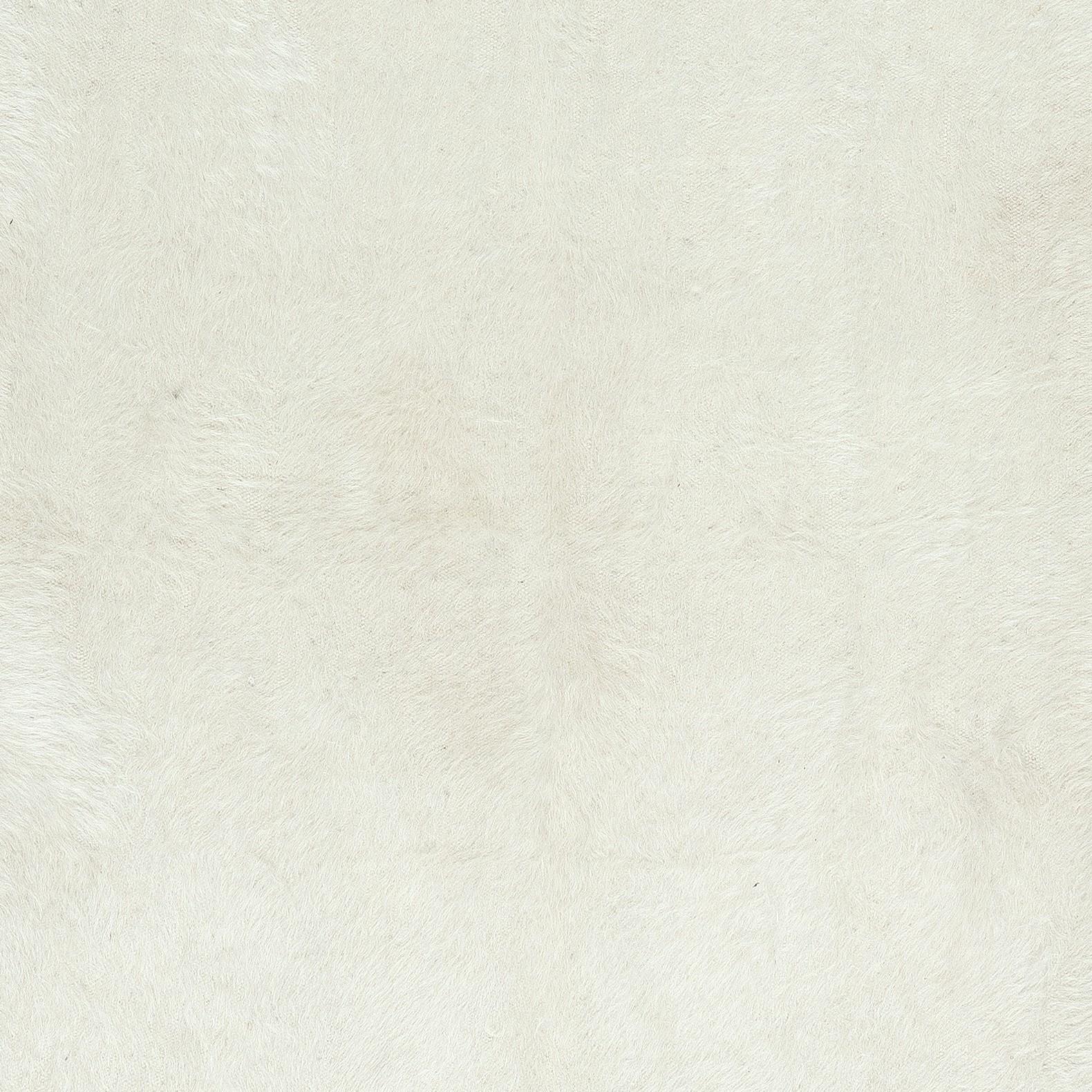 3.7x5.6 Ft New Flat-weave Kilim Rug en laine de chèvre, Plain Cream Bed Cover Neuf - En vente à Spring Valley, NY