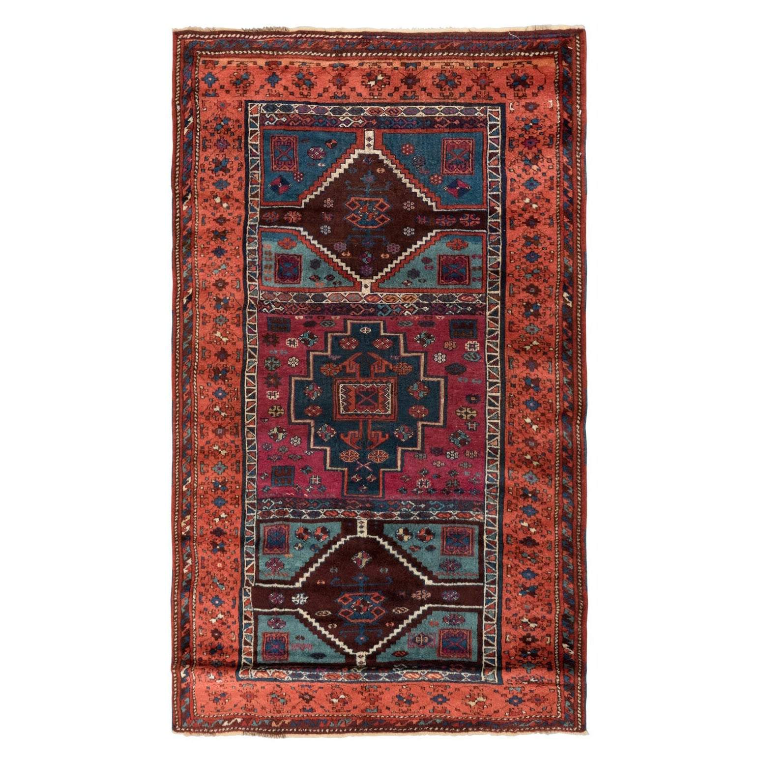 3.7x6 Ft Antique East Anatolian Kurdish Rug, Ca 1890 For Sale