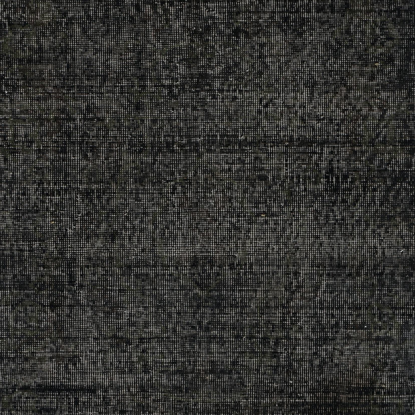 3.7x6.8 Ft handgeknüpft Vintage Türkisch Teppich Redyed in Schwarz für moderne Innenräume (Handgeknüpft) im Angebot