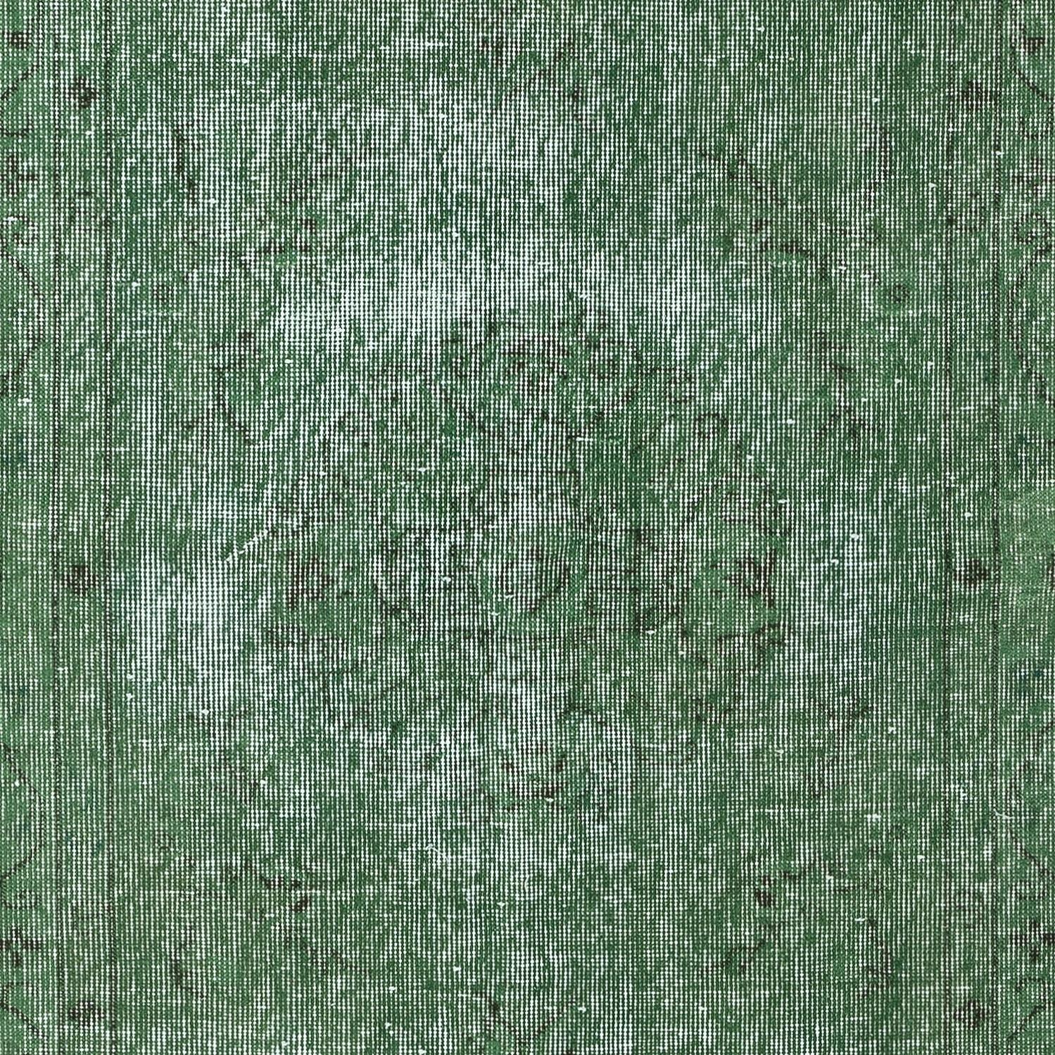 3,7x6,8 Fuß handgefertigter türkischer Vintage-Teppich in Grün gefärbt für moderne Innenräume (Türkisch) im Angebot