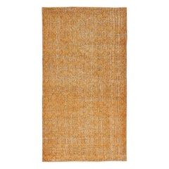 3.7x7 Ft Vintage Handmade Türkisch Teppich Overdyed in Orange für moderne Häuser